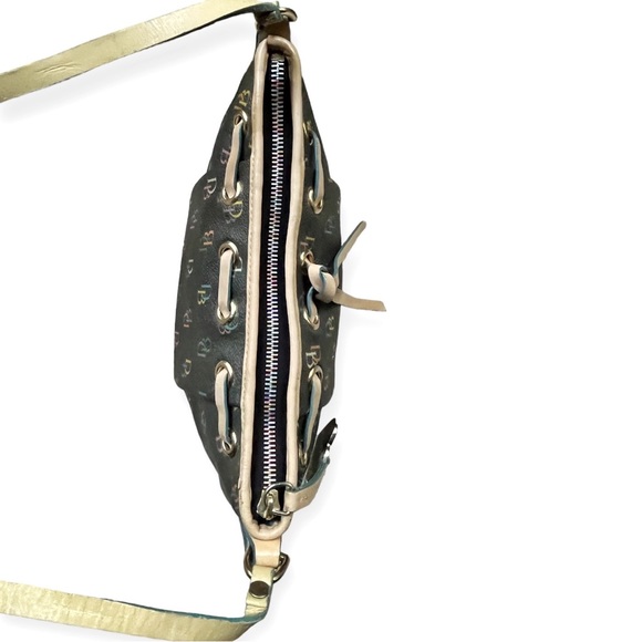 DOONEY & BOURKE " IT " Signature Monogram Coated Leather Small Hobo Purse - Picture 9 of 10